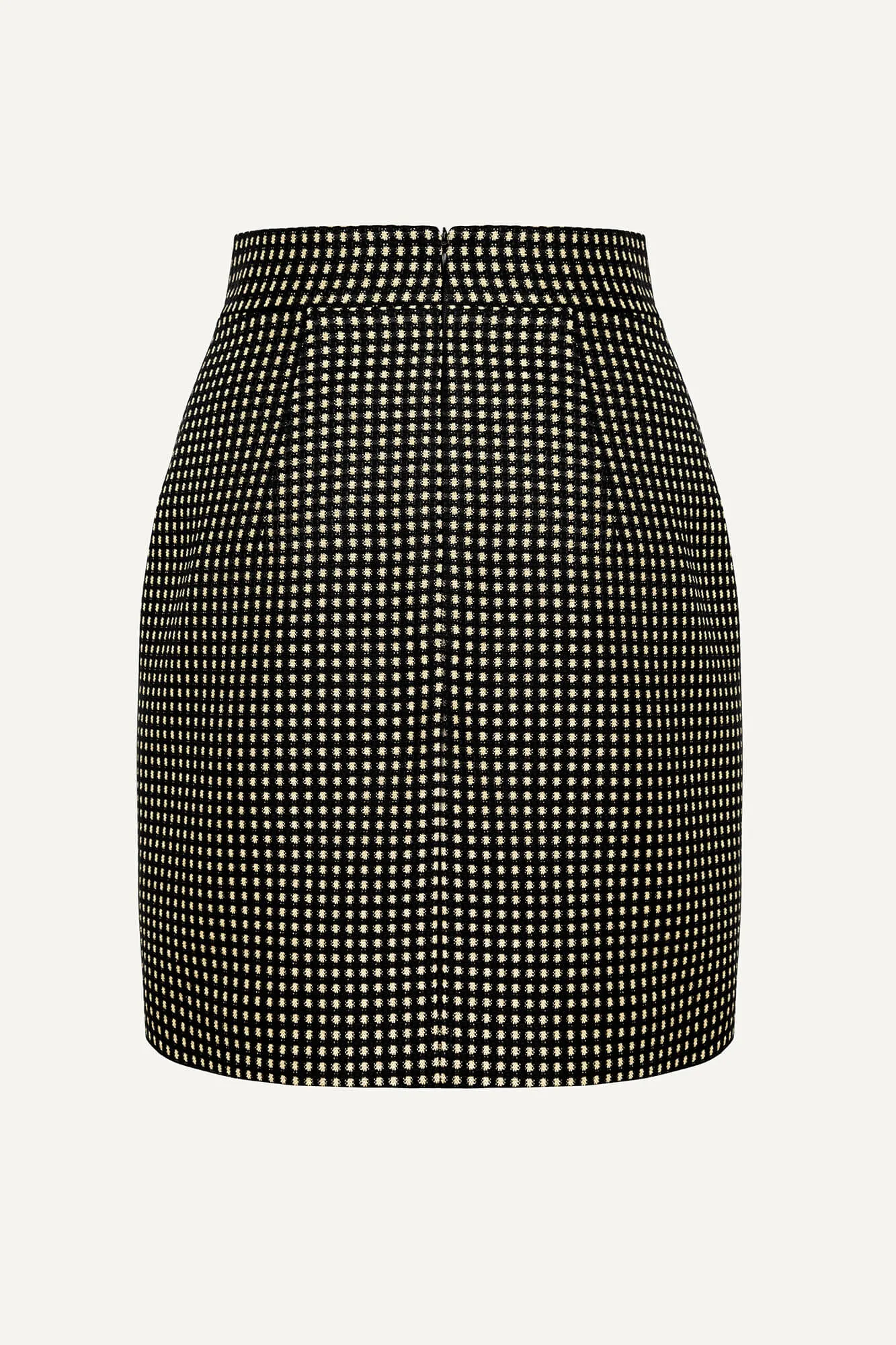 Юбка-мини из твида в клетку