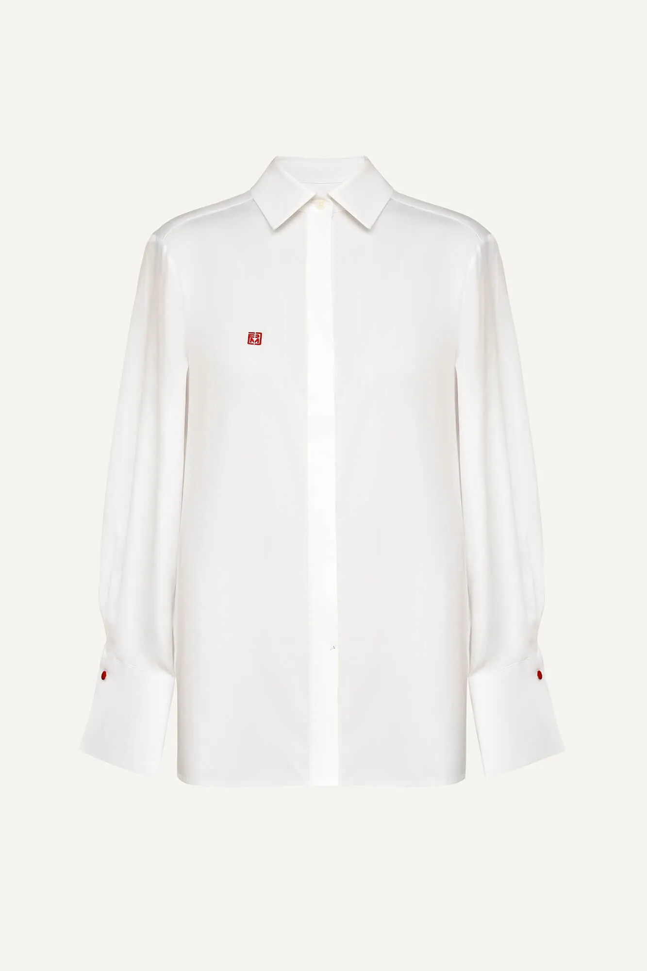 Рубашка свободного кроя с вышивкой