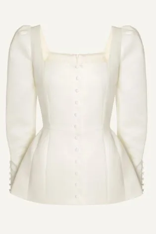 Топ из атласа с длинным рукавом