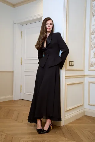 Юбка-миди асимметричная из шифона