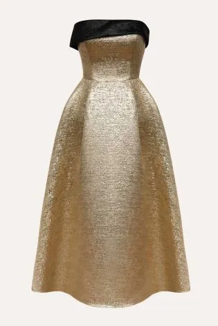 Платье-миди из жаккарда с отворотом