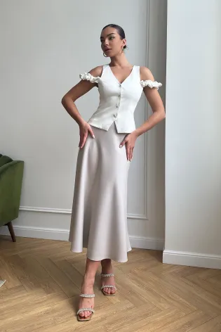 Юбка-миди расклешенная книзу