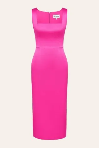  Платье миди с квадратным вырезом