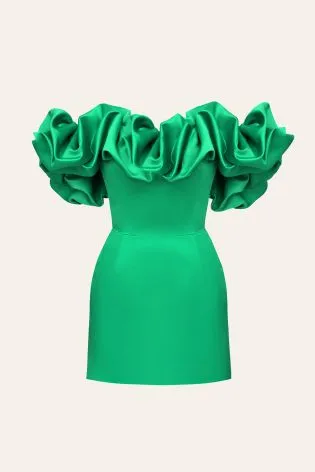 Платье-мини со сборкой "Безе"