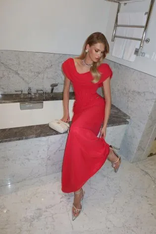 Юбка - макси из шифона с драпировкой