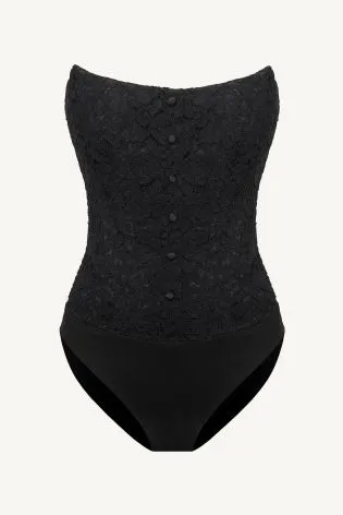 Боди из кружева на рельефном корсете