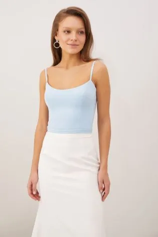 Кроп-топ на фигурном корсете из вискозы