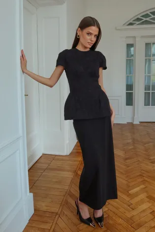 Кружевной топ с объемными бочками