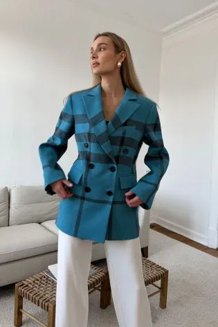 Пальто укороченное двубортное 