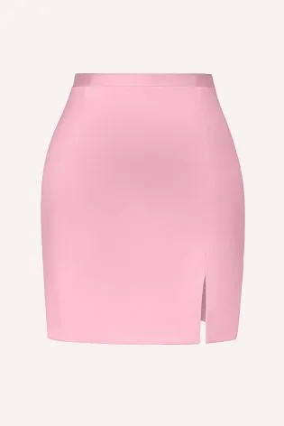 Юбка-мини из вискозы с разрезом