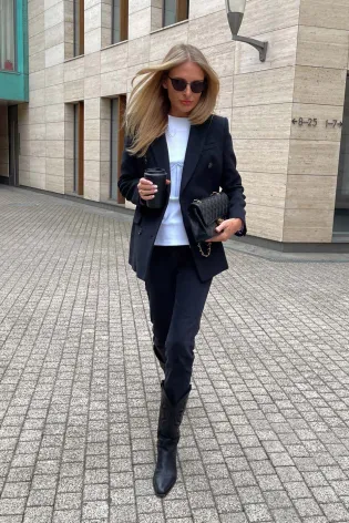 Пальто классического кроя короткое