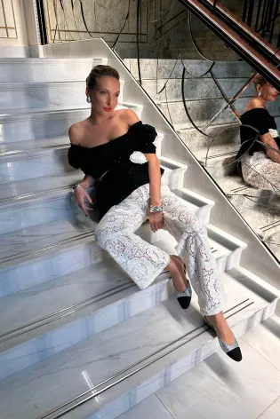 Брюки из кружева