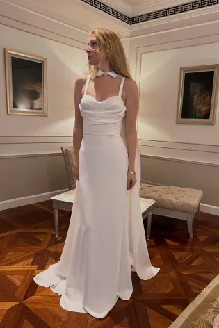 Платье - макси со сборкой на лифе