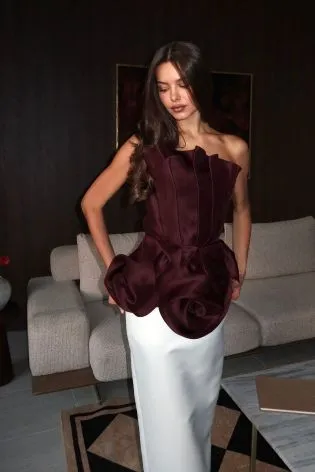 Топ - корсет с декором листья