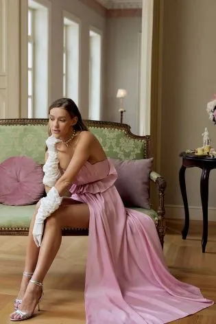 Перчатки с драпировкой 