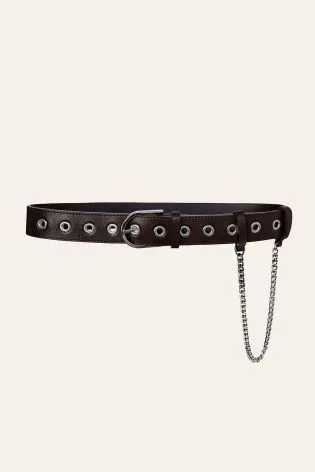 Ремень кожаный с серебряной фурнитурой 