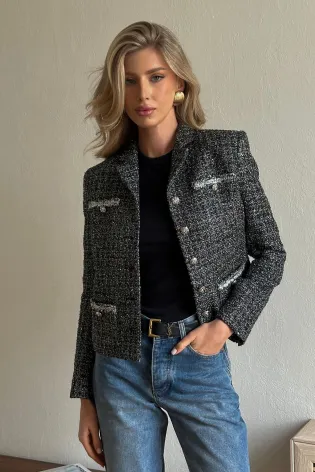 Жакет однобортный с отделкой