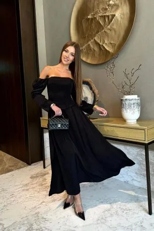 Юбка-миди с разрезами