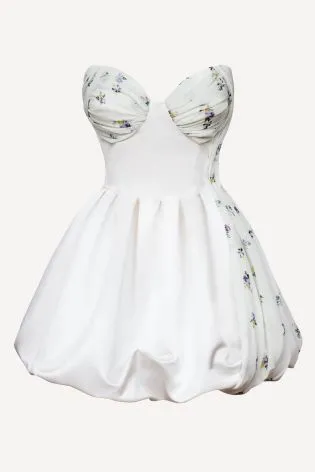 Платье-мини с драпированной отделкой