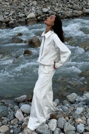 Брюки широкие из вельвета 