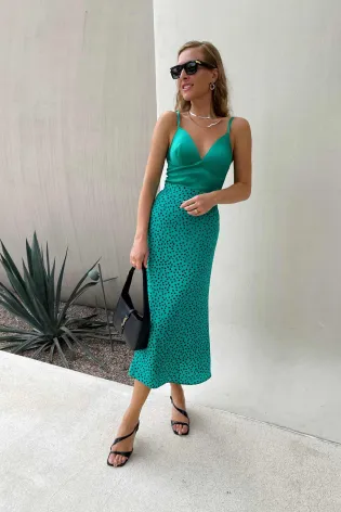 Юбка "годе" из вискозы в горошек