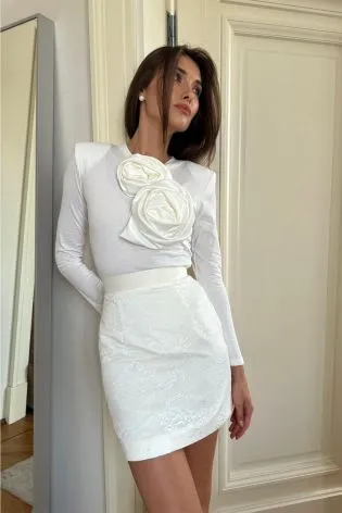 Юбка-мини из кружева