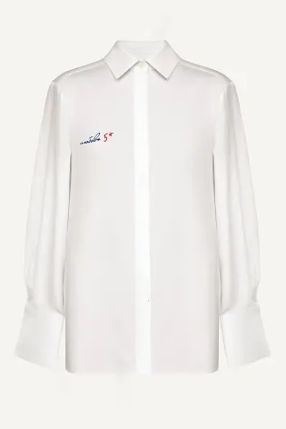 Рубашка свободного кроя с вышивкой