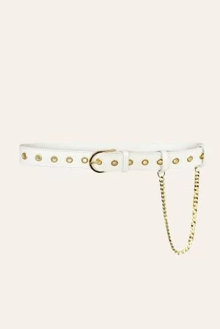 Ремень кожаный с золотой фурнитурой