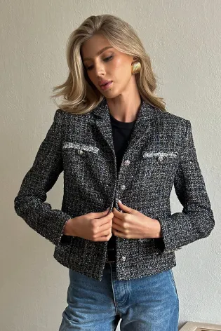 Жакет однобортный с отделкой