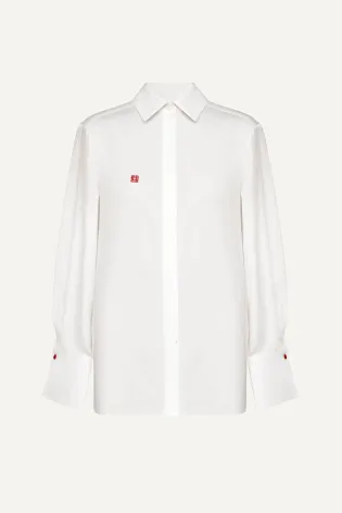 Рубашка свободного кроя с вышивкой