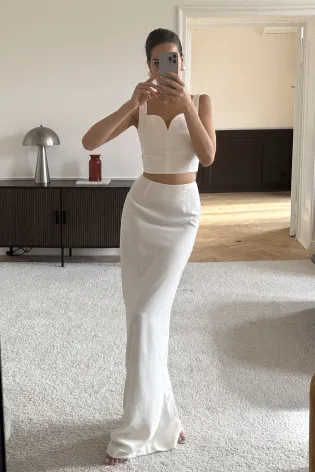 Юбка макси с разрезом