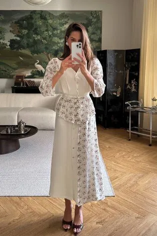 Юбка-миди на пуговицах