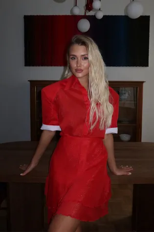 Юбка-мини двойная