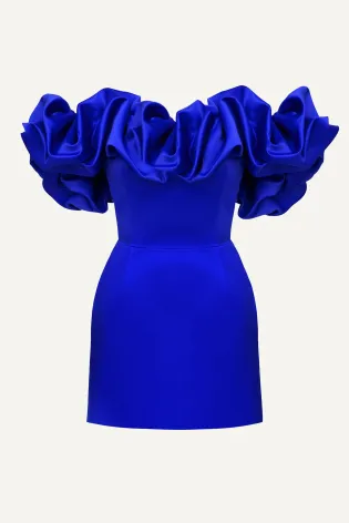 Платье-мини со сборкой "Безе"