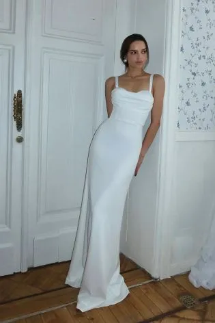 Платье - макси со сборкой на лифе