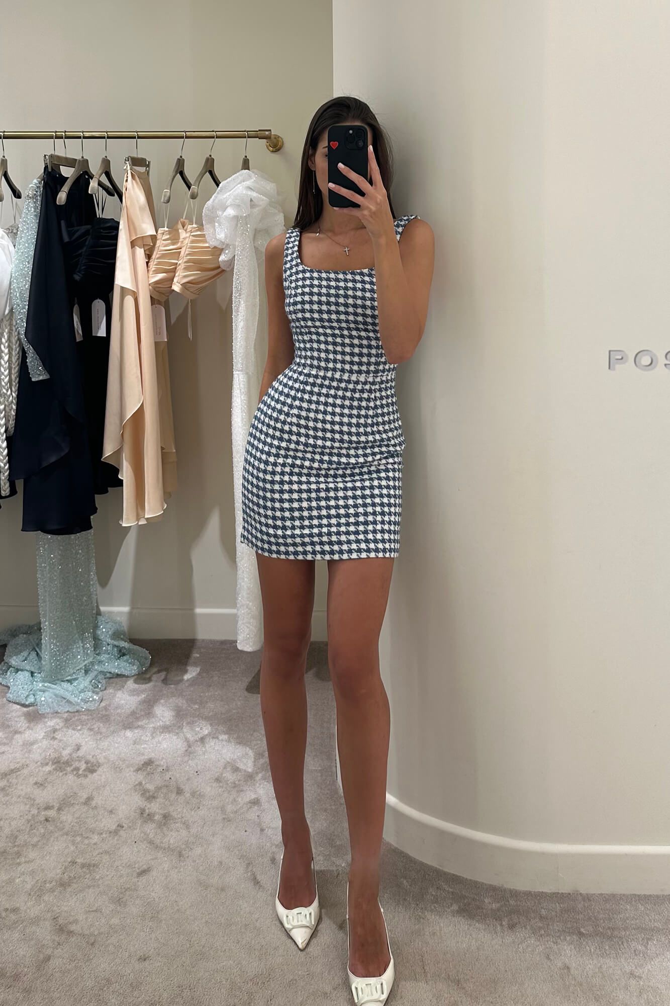 

Платье-сарафан из твидовой ткани, Синий, Платье-сарафан из твидовой ткани