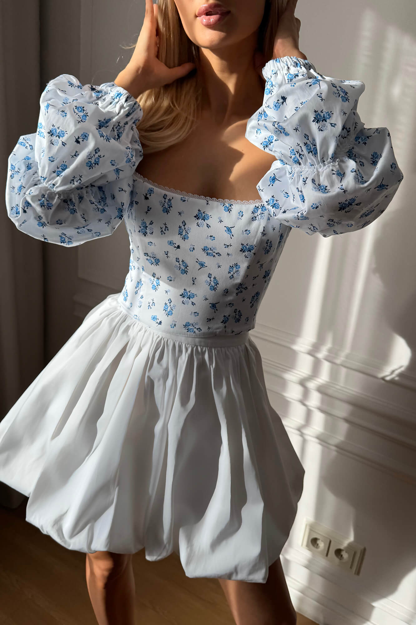 Мини юбка-баллон из хлопка 14800₽