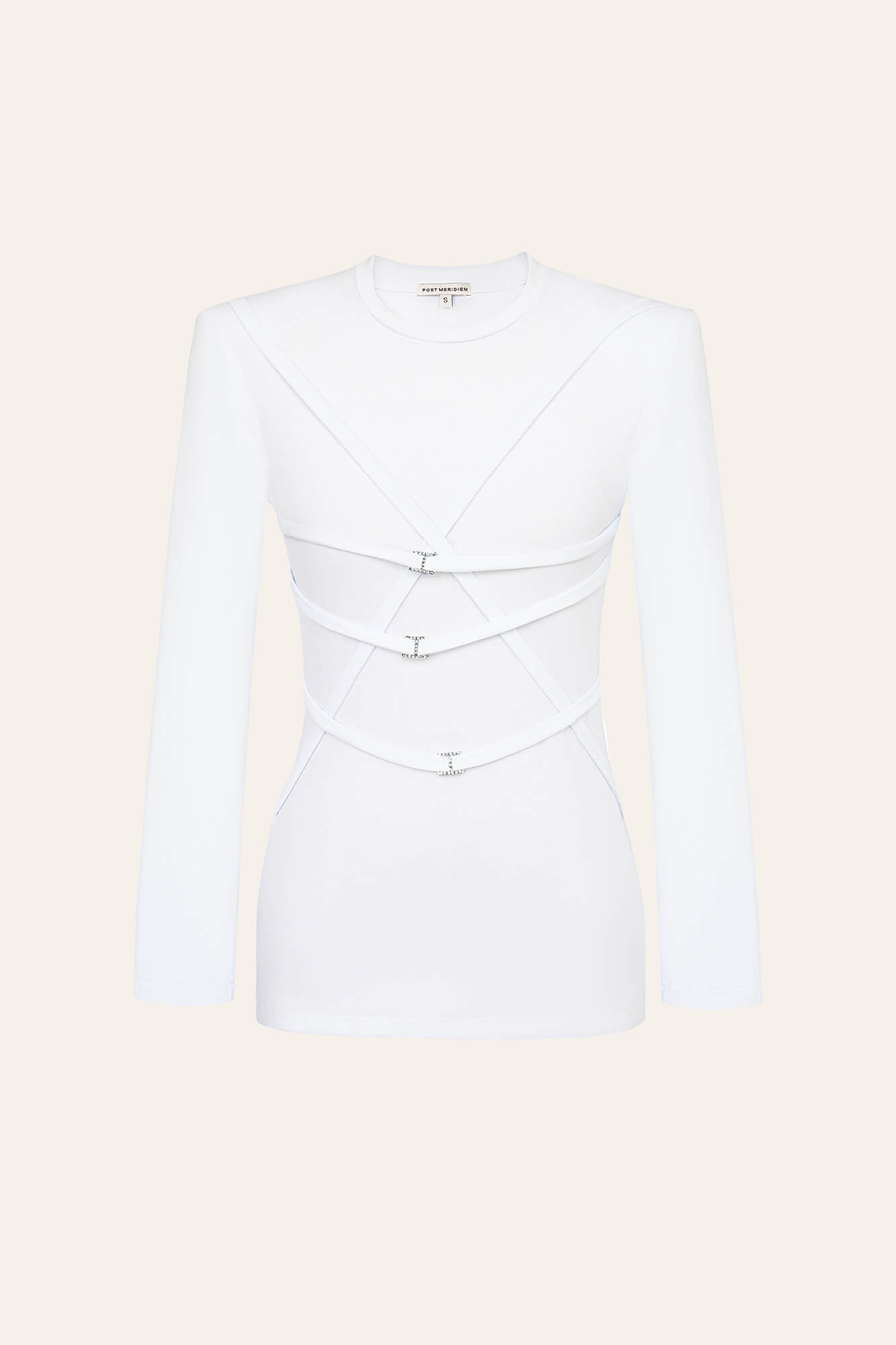 Лонгслив из трикотажа с декором на груди 13900₽