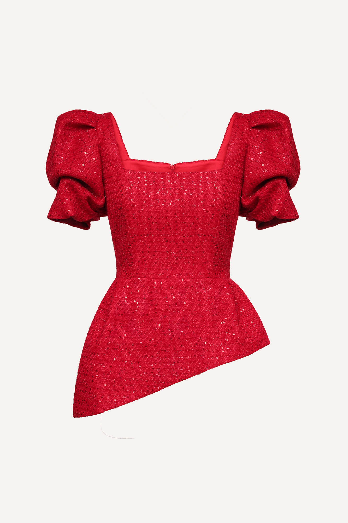 Топ из твида с квадратным вырезом и коротким рукавом 21600₽