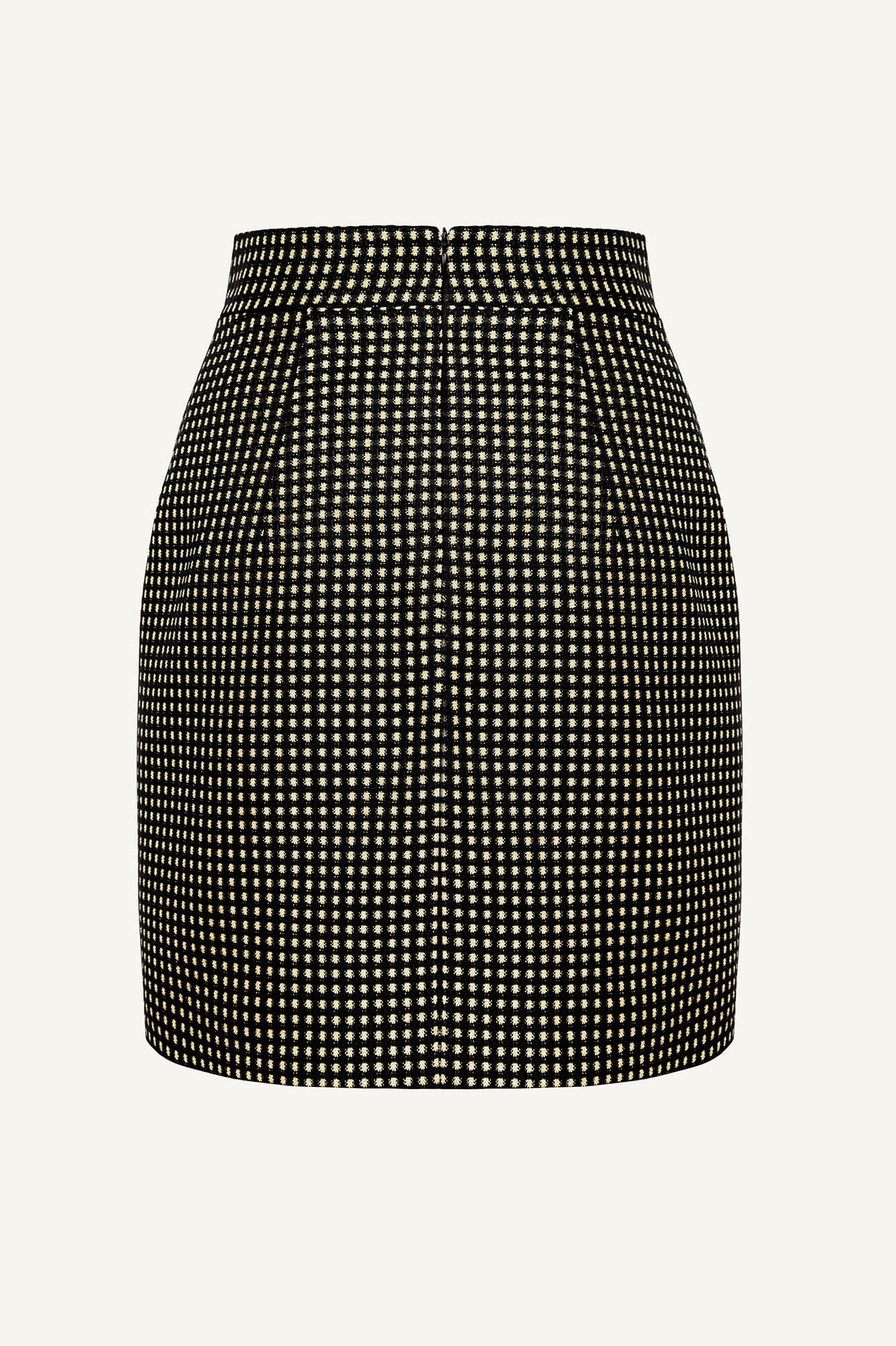 Юбка-мини из твида в клетку