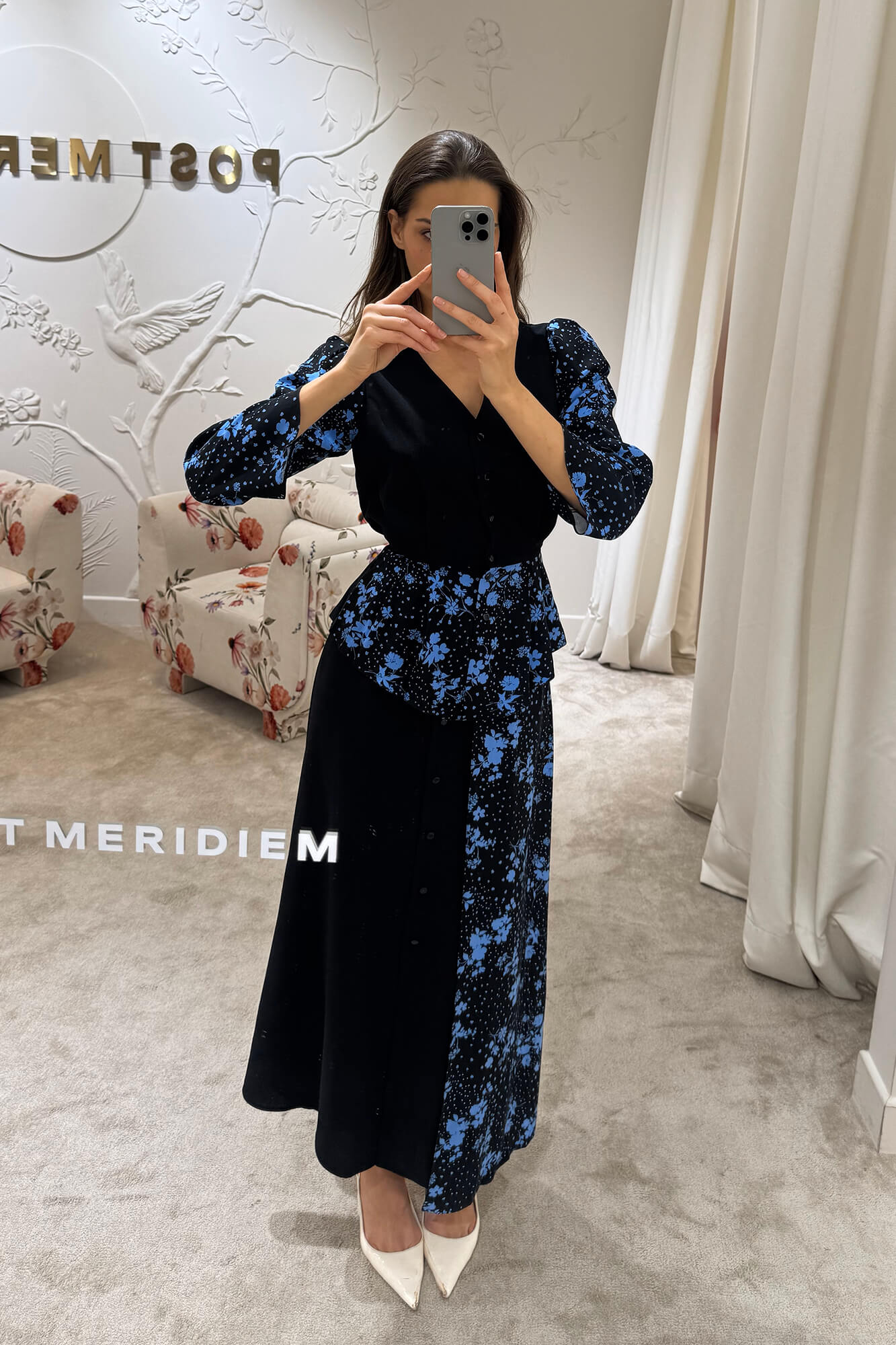 

Юбка-миди на пуговицах, Черный, Юбка-миди на пуговицах