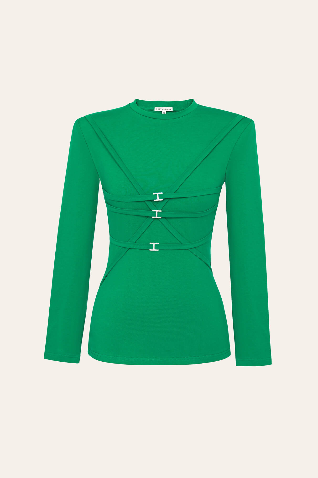 Лонгслив из трикотажа с декором на груди 13900₽