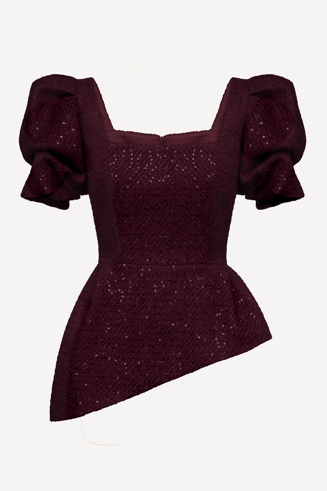 Топ из твида с квадратным вырезом и коротким рукавом 21600₽