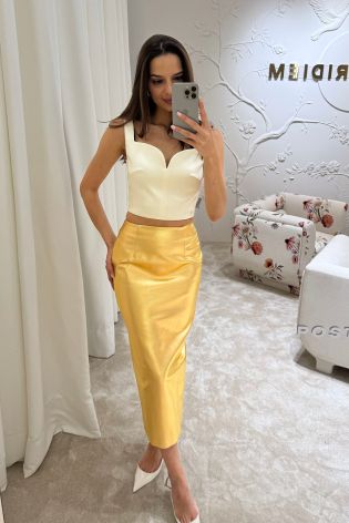 Юбка-макси прямая с разрезом сзади