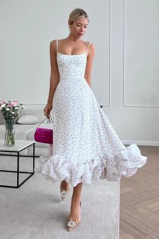 Белые вечерние платья в пол с кружевом