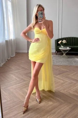 Купить женские желтые вечерние платья в интернет магазине security58.ru